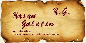 Mašan Galetin vizit kartica